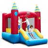 COSTWAY Castello Gonfiabile per Bambini, Casa Gonfiabile con Scivolo, con Borsa di Trasporto e Kit di Riparazione, per 3 Bambini di 3-12 Anni, 190 x 260 x 205cm