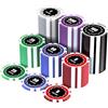 HEITOK Set da Poker con Denominazioni, HEITOK 100 Pezzi da 11,5 Grammi Numerati in Scatola di Cartone da 1 a 500 per Giochi da Casinò