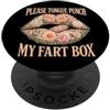 Please Tongue Punch My Fart Box Floral L Labbra floreali Please Tongue Punch My Fart Box PopSockets PopGrip Adesivo