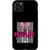 Nurse Life Graphics Custodia per iPhone 11 Pro Max Fiocco rosa infermiera RN operatore sanitario stelle