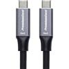 PremiumCord Cavo di Collegamento USB-C 3.2 Gen 2x2, SuperSpeed Trasferimento Dati Fino a 20Gbit/s, Cavo di Ricarica Fino a 5A, Potenza 100W, PD3.0 / QC4.0, USB 3.2 Generation 2x2, Nero, Lunghezza 5m