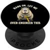 Vintage Tech Humor Capybara Humorous Divertente detto Hang Let Engineer This Sarcastico PopSockets PopGrip Adesivo