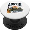 Texas City Vibes Co Chitarra vintage Austin Texas Live Music Capital PopSockets PopGrip Adesivo