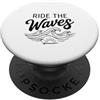 Beach Lover Surfer Surf Beach Graphic Surfer Gift Coastal Surfing Lover PopSockets PopGrip Adesivo