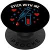 Blood Draw Crew Certified Lab Tech Medic Phlebotomist Vene Whisperer Umorismo medico esperto Lab Pro PopSockets PopGrip Adesivo
