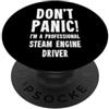 Steam Railway & Locomotive T-Shirts & Gi Driver del motore a vapore PopSockets PopGrip Adesivo
