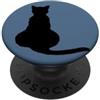 Cat Lover Tees and Gifts For Cat Owners Vista Posteriore Di Un Gatto Insubordinato Nero Silhouette PopSockets PopGrip Adesivo
