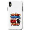 Katzen Humor Lustige Sprüche Motive Custodia per iPhone X/XS I'm Only Talking To My Cat Today - Scritta divertente con gatti