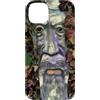 Green Man Woodland Mythology Pagan Desig Custodia per iPhone 14 Plus L'uomo verde con foglie di edera autunnale
