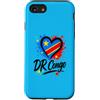 DR Congo Pride Studio Custodia per iPhone SE (2020) / 7/8 Love DR Congo Bandiera Cuore Congolese Orgoglio Vacanza Viaggio