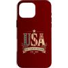 Freedom Floral Designs Custodia per iPhone 16 Pro Max Design floreale vintage USA per 250 anni di libertà 1776 2026