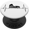 Roma Skylines per gli italiani e i fan d Roma Skyline Colosseo Battito del Cuore Italia I Love Rome PopSockets PopGrip Adesivo