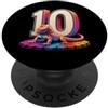 Reptile Bearded Dragon Bday Tees 10° compleanno drago barbuto 10 anni rettile festa divertente PopSockets PopGrip Adesivo