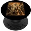 Giant Goose Walking Laser Eyes Vintage K Oca gigante che cammina occhi laser vintage città di Kaiju PopSockets PopGrip Adesivo