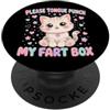 Please Tongue Punch My Fart Box Kawaii Kitten PopSockets PopGrip Adesivo