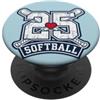 Softball Spirit No 25 Bats Heart Fastpit Softball Numero 25 Pipistrelli Cuore Fastpitch Giocatore Collegiate PopSockets PopGrip Adesivo