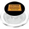 Engineer Vintage Industrial Warning Divertente supervisore di manutenzione con filtro che dice PopSockets PopGrip per MagSafe