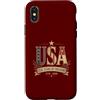Freedom Floral Designs Custodia per iPhone X/XS Design floreale vintage USA per 250 anni di libertà 1776 2026