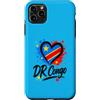DR Congo Pride Studio Custodia per iPhone 11 Pro Max Love DR Congo Bandiera Cuore Congolese Orgoglio Vacanza Viaggio