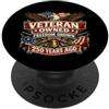 Veteran Owned Freedom Grown 1776 2026 25 La libertà di proprietà di veterani cresciuta 250 anni fa negli Stati Uniti patriottici PopSockets PopGrip Adesivo