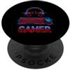 For Tech Lovers Cyberpunk Aesthetic Divertente gamer dicendo con configurazione di gioco Glitch PopSockets PopGrip Adesivo