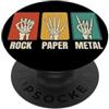 Heavy Metal Music Rock Paper Metal Rock On PopSockets PopGrip Adesivo