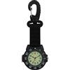 JewelryWe Orologio al quarzo con Moschettone Digitale con Bussola, Orologio Multifunzionale per Medici,Orologio Sportivo all'aperto,Clip-on Carabiner Pocket Watch Nurse