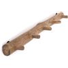 DESIGN DELIGHTS Appendiabiti da Parete Lyra | 80x6 cm (LxH), Teak | Appendiabiti rustici, Appendiabiti, Barra Ganci in Legno, Binario per Abiti Natura, Gancio per Cappotto