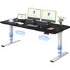 FLEXISPOT Scrivania Regolabile in Altezza Elettrica 180×80 cm con Doppio Motore, Piano Unico da 25 mm, Gambe Telescopiche a 3 Sezioni EC5 LITE