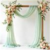 Whcctl 1.6 * 8m Tulle Verde, Addobbi Matrimonio, Tulle Bianco Rotolo Matrimonio, Tenda Decorazioni Cerimonie, per Matrimoni, Cerimonie, Feste Decorazioni per Palcoscenico (Verde)