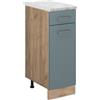 Vicco Mobiletto base per cucina R-Line, Grigio-blu, 30 cm PL Marmo, per la libera combinazione all'interno di sistemi cucina modulari