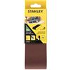 Stanley STA33081 - Nastro abrasivo per levigatrice a nastro (65 x 410 mm, grana media K150, adatto per levigatrice a nastro Black+Decker DN83, DN83E, BS650, BD83, BD83E, KA83, 3 pezzi)