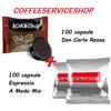 caffe' borbone 200 capsule miste : 100 don carlo red + 100 espressia a modo mio
