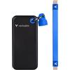 Verbatim Disco SSD esterno Verbatim Pocket - 128 GB (nero/blu)