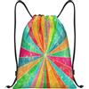 Generic Zaino con Coulisse Radiant Rainbow Sacchetta Sportiva Leggero Borsa con Coulisse Resistente Sacca da Palestra per Spiaggia Viaggi Scuola