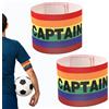 ZMDMAH 2 fasce da capitano, da calcio, da capitano, da capitano, da capitano regolabile, per molti sport