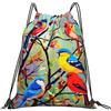 Generic Zaino con Coulisse Spring Summer Tree Birds Sacchetta Sportiva Impermeabile Drawstring Backpack Resistente Borsa con Coulisse per Spiaggia Unisex Scuola