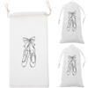 BUTIFULSIC Set 3 Pezzi Borsa Scarpe da Danza in Lint Bianco Coulisse, Facile da Pulire, Sacchetto Organizzatore per Scarpe da Balletto per Studenti di Danza