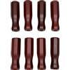 Generic Maniglia da Calcio Balilla in Legno Massello Design Ergonomico Antiscivolo per Il Gioco Competitivo 8 Pezzi (Wine Red)