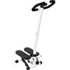 BREXOLP Stepper per uso domestico, mini stepper idraulico, display LCD, regolabile in altezza, bande di resistenza, pedane antiscivolo, silenzioso, carico 150 kg, allenamento per gambe e tutto il corpo