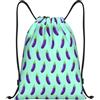 Generic Zaino con Coulisse Eggplant Purple Pattern Sacca da Palestra Grande capacità Sacchetta Sportiva Impermeabile Sportiva Zainetto per Scuola Vacanze Spiaggia