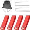 Generisch Beach Volleyball Lines, Lawn Court Marking Kit, Easy Setup Design, materiale resistente alle intemperie, accessorio sportivo per la casa, la valanga, il backyard, il gioco ricreativo, multicolore