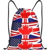 Generic Zaino con Coulisse North British Flag Sacchetta Sportiva Impermeabile Sacca da Palestra Pieghevole Borsa con Coulisse per Viaggi Scuola Spiaggia