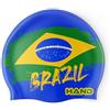 HAND SPORT Flag Brazil, Cuffia in Silicone, Cuffia Piscina, Cuffia Nuoto, Taglia Unica