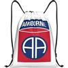 Generic Zaino con Coulisse Us Army Retro 82Nd Borne Division Borsa con Coulisse Grande capacità Sacca da Palestra Resistente Drawstring Backpack per Viaggi Scuola Vacanze