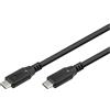 goobay Cavo USB C a USB C, USB 3.2 Gen2, 10 Gbit/s/100 W, cavo dati USB tipo C con Power Delivery PD, ricarica rapida per telefoni cellulari, tablet, docking station, 0,5 m, 74199