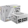 MSI Alimentatore da gioco Mag 850GL PCIE 5 Bianco - Full Modular - 80 Plus Gold Certificato 850W - Dimensioni compatte - ATX PSU