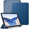 FINTIE Cover per iPad (A16) 11ª Generazione 11 (2025)/iPad 10ª Generazione 10.9 (2022) con Portapenne - Sottile Leggero Opaca Trasparente Posteriore Custodia con Auto Sveglia/Sonno, Blu