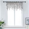 PearAge - Tenda a pannello in voile con motivo a cascata, per soggiorno, camera da letto, 1 mantovana da 127 x 40 cm, colore: grigio