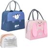 KASESSS 2 PCS Borsa Termica Piccola Porta Pranzo, Frigo Portatile per Bambini Con Cartoni, per Ragazzo e Ragazza